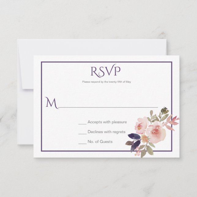 Peach Pink Lavender Purple Wilders RSVP (Anverso)