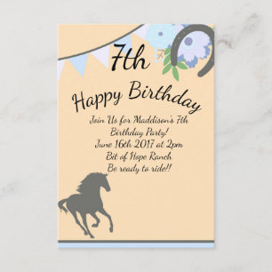 Peach Pony Invitaciones