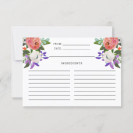 Peach Purple Mint Green Floral Blooms Receta