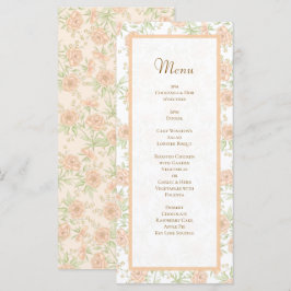 Peach Rose Wedding Menus