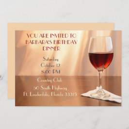 Peach SSofisticada Invitación al cumpleaños del vi