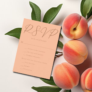 Peach Summer Boda w Comida Elección RSVP de moda