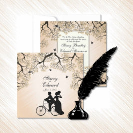 Peach Theme Wedding Invitación