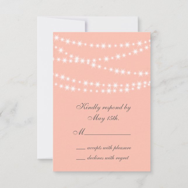 Peach Twinkle Lights RSVP (Reverso)