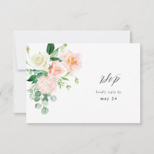 Peach & White Floral con carne RSVP V3 2