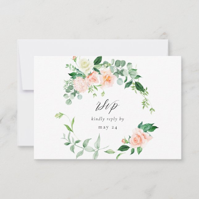Peach & White Floral con carne RSVP V3 3 (Anverso)