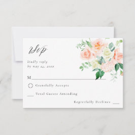 Peach & White Floral sin comidas RSVP V3