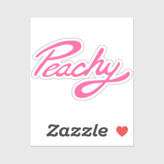 " Peachy " , en pegatina rosa