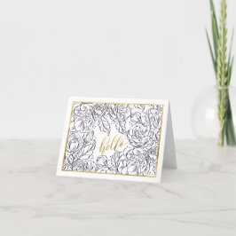 Peachy Knock Out Rosas Doble Tarjeta De Saludo