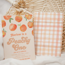 Peachy One Invitation | Invitación de cumpleaños d