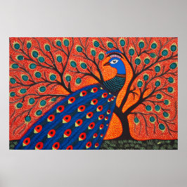 Peacock de arte de brillantes de la India | Arte d