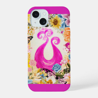 Peacock de ciruelas rosadas con flores de colores