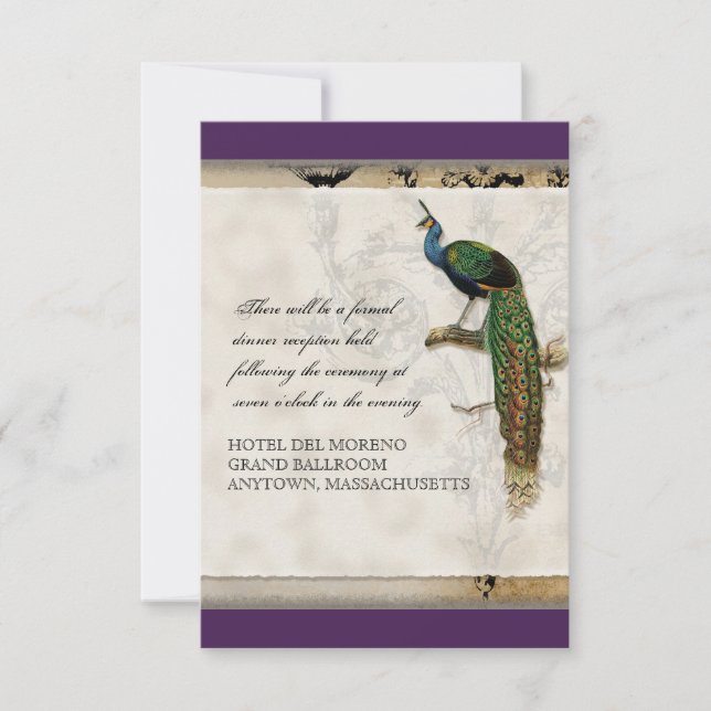 Peacock de época 6 - Invitación a la boda (Anverso)