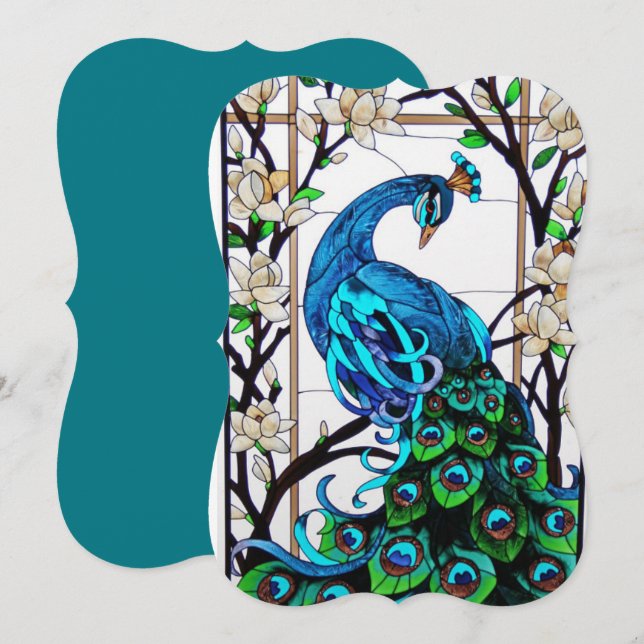 Peacock de todas las tarjetas de ocasión (Anverso / Reverso)