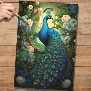 Peacock en el tapiz 1 Papel de descomposición