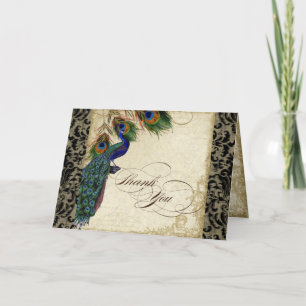 Peacock & Feather Formal Gracias Nota Negro Tan