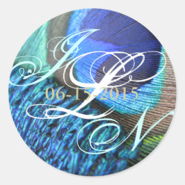 Peacock Feather Pegatina