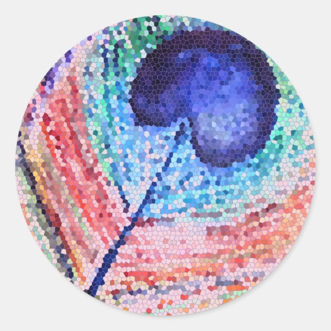 Peacock Feather Pegatina (Anverso)