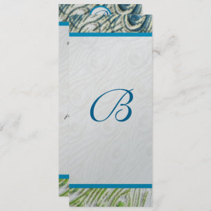 Peacock Feather Swirls Invitación a la boda