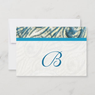 Peacock Feather Swirls Wedding RSVP