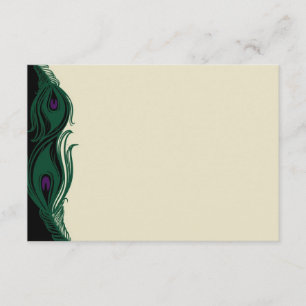 Peacock Feathers RSVP Horizontal