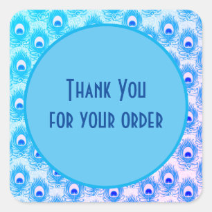 Peacock Gracias a Classic Round Pegatina