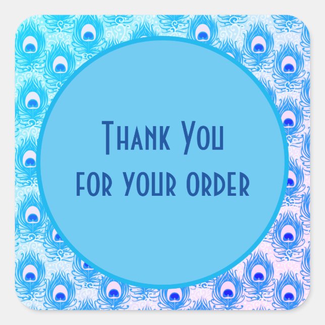 Peacock Gracias a Classic Round Pegatina (Anverso)