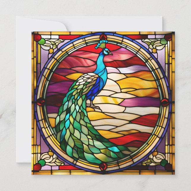 Peacock on Pink (Anverso)