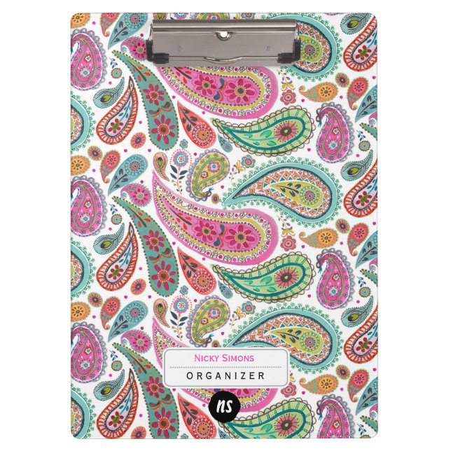 Peacock Paisley | Portapapeles (Anverso)