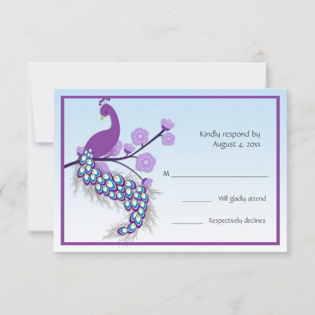 Peacock Purple RSVP (Anverso)
