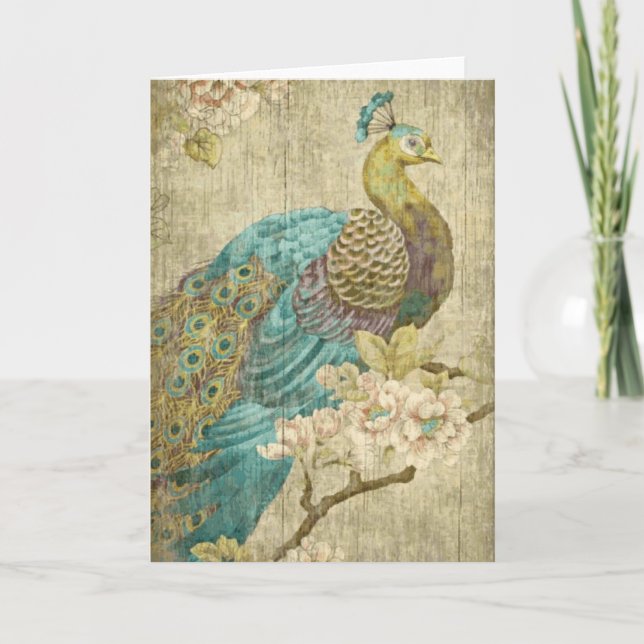 Peacock - Tarjeta de saludo (Anverso)