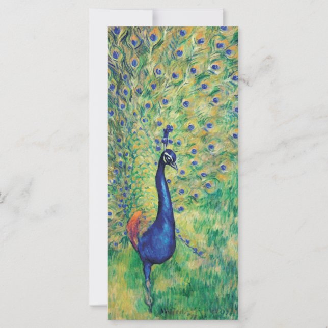 Peacock - Tarjeta de saludo plana (Anverso)