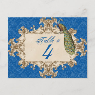 Peacock Vintage y Etchings, Tarjeta Número de Mesa