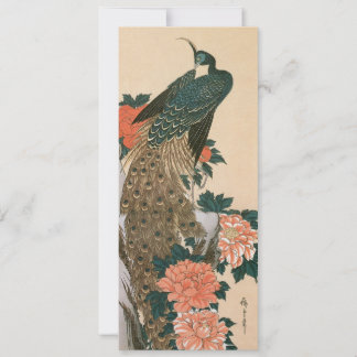 Peacock y peonías de Hiroshige, arte japonés