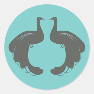 PEACOCKS en Pegatinas GRIS