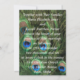 Peacocks invitaciones de boda