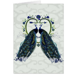 PEAFOWL pavo real amor corazón personalizado