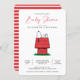 Peanuts Snoopy Dog House - Invitación de Baby Show