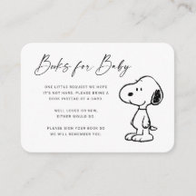 Peanuts Snoopy - Libros para la invitación al bebé