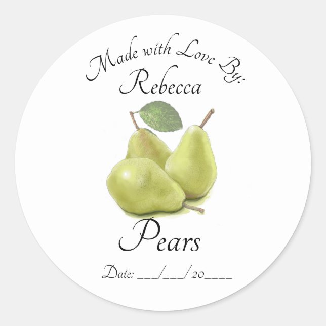 Pear conserva Pegatinas y etiquetas (Anverso)