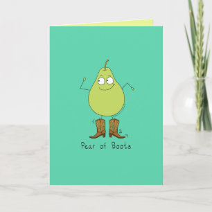 Pear Glasses - Graciosa tarjeta Pear Pun