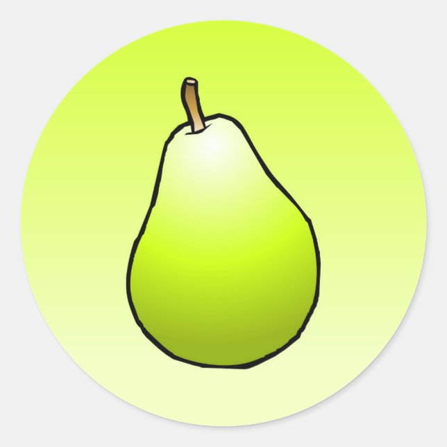 Pear - Pegatina redondo clásico (Anverso)
