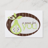 Pear Por Usted Tarjetas De Negocio Chubby
