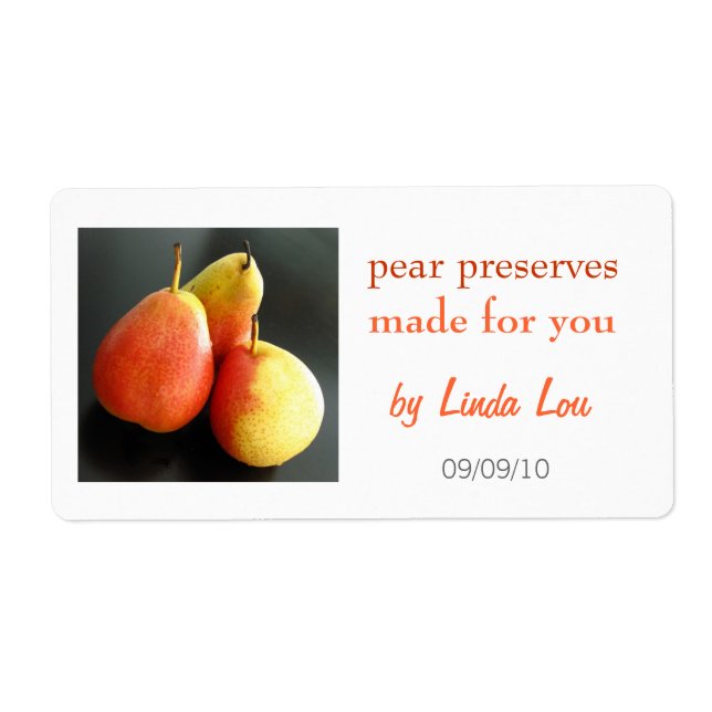 Pear reservas o etiqueta de congestión (Frente)