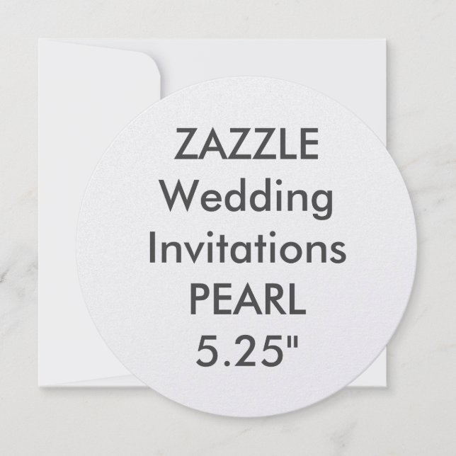 PEARL 110lb 5.25" Invitaciones a la boda redonda (Anverso)