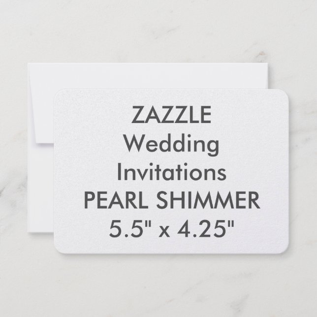 PEARL 110lb 5.5" x 4.2 Invitaciones a bodas (Anverso)