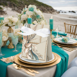 Pearl Coast Elegance Caja de Favores Minimalista
