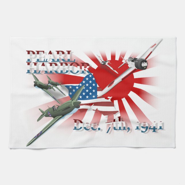 Pearl Habor 7 de diciembre de 1941 Toalla de Cocin (Horizontal)