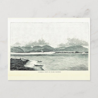 Pearl Harbor, Oahu, postal de Hawái 1890