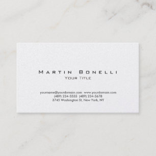 Pearl Modern Plain Simple Trendy Tarjeta de Negoci